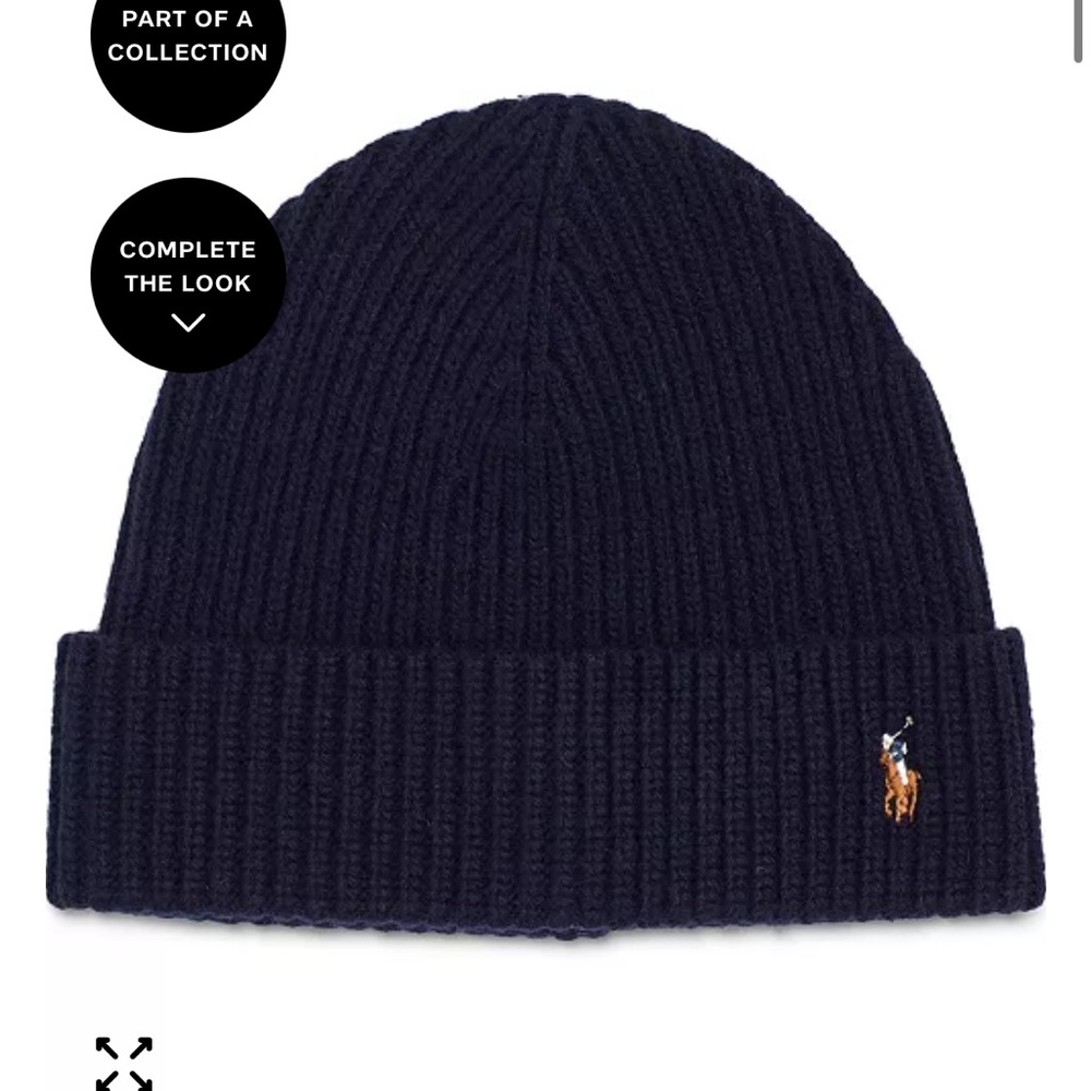 Ralph Lauren Hunter Navy Knit Beanie